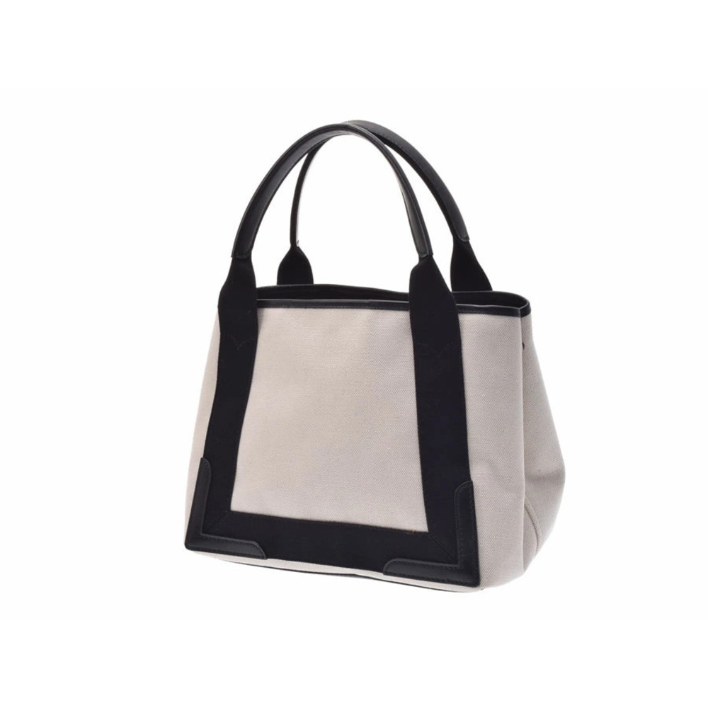 Balenciaga Navy Blue Cabas canvas tote bag white black pouch - Picture 2 of 9